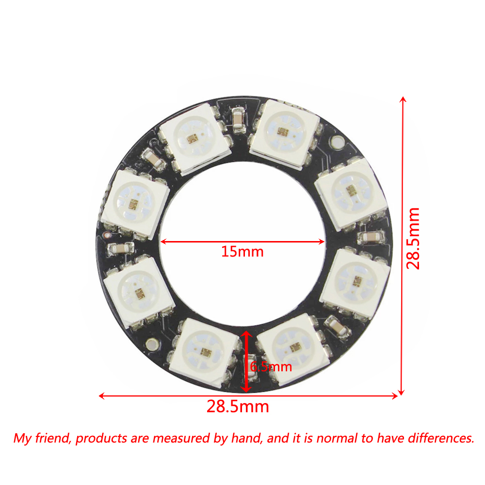 RGB LED Ring Light 8 Bits WS28 - Home Automation Diy Kit review and price